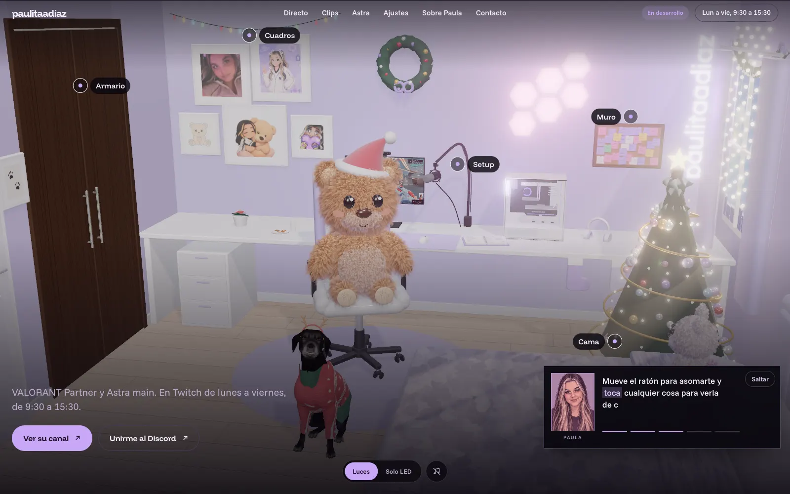Web para una streamer